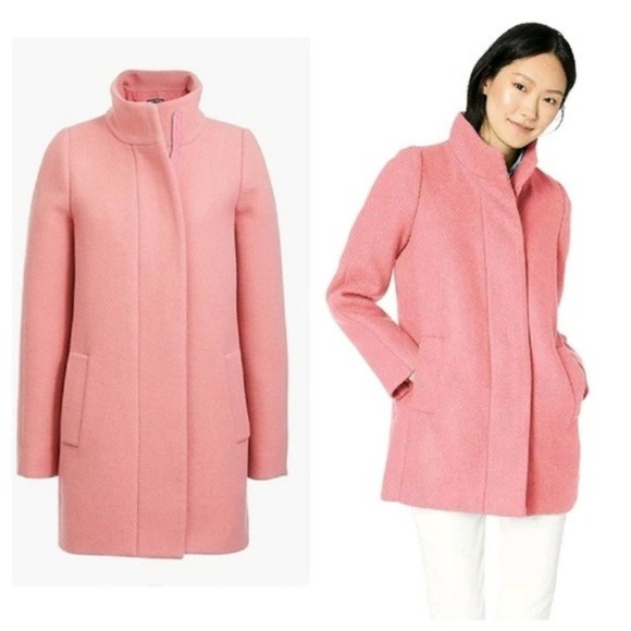 J. Crew Mercantile Plus Size 24 Women's Wool City Coat Cocoon Pink Fresh Rose - Picture 6 of 11